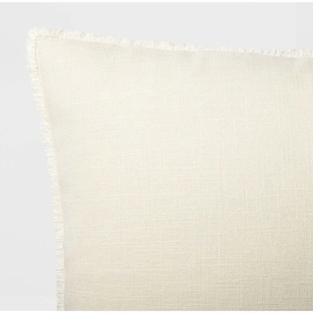 2 King Euro Heavyweight Linen Blend Throw Pillows  Natural Tan - Casaluna™ - Picture 3 of 3